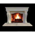 Hand Carved White Marble Stone Fireplace Mantel Surround Design